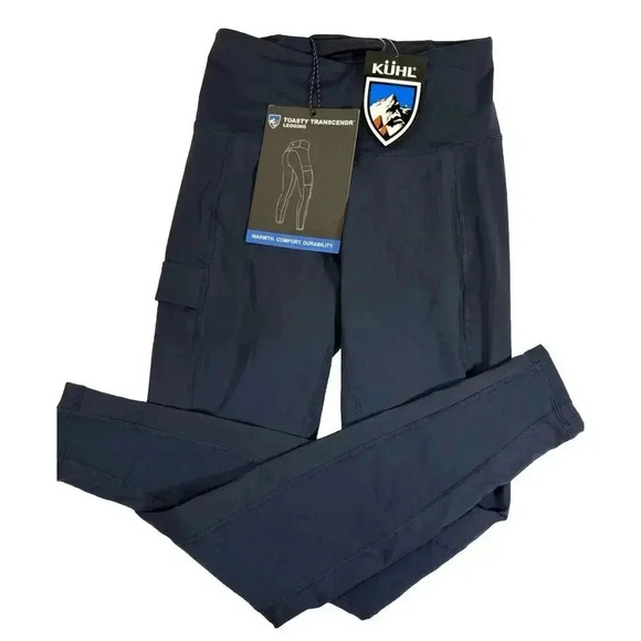 NWT Women’s Kuhl XS Inkwell Navy Toasty Transcendr 29” Leggings - Picture 1 of 7